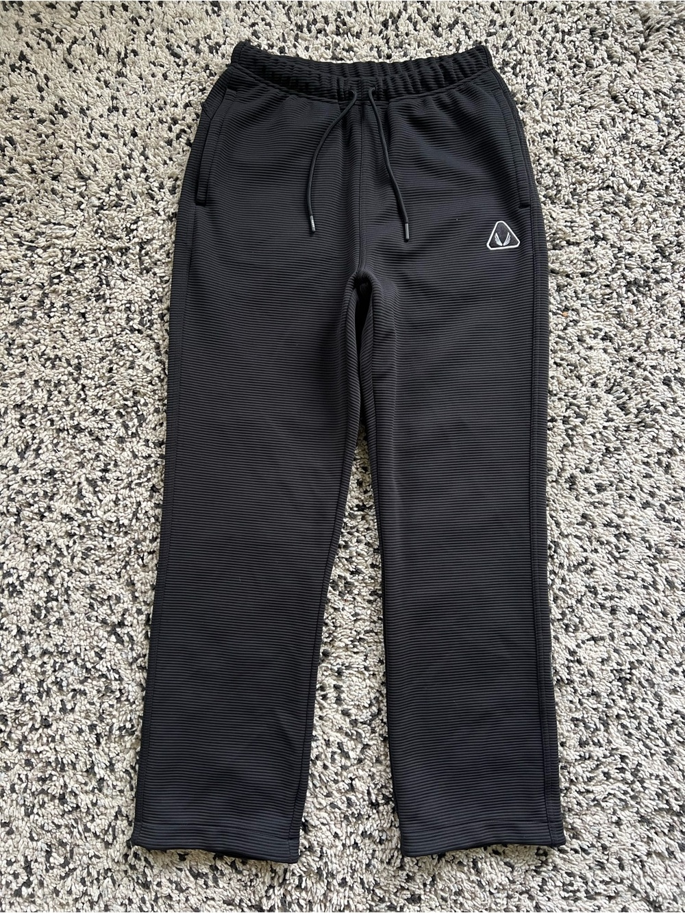 ASRV DeltaPeak Straight Leg Sweats DSG-1034 Black Drawstring Stretch Waist Small